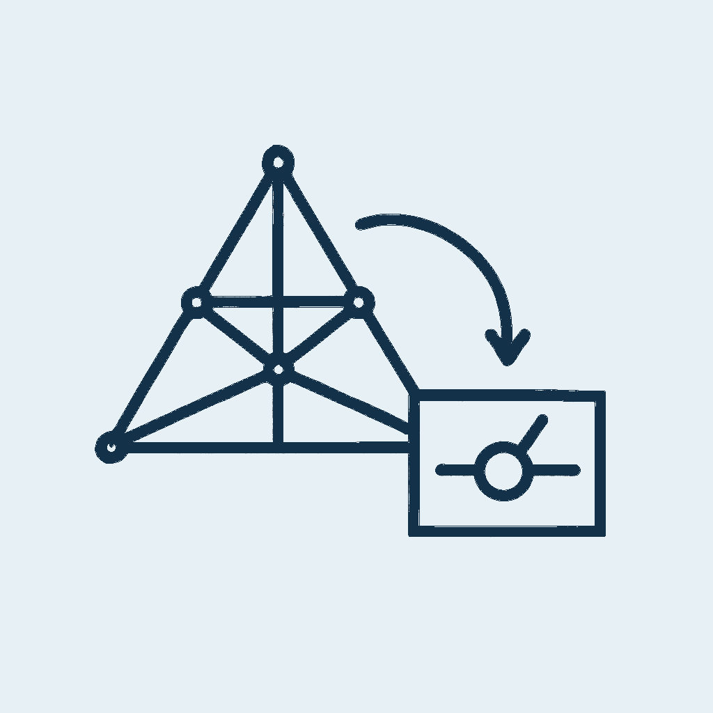 Diagramm eines Netzwerks, das Datenanalyse darstellt.